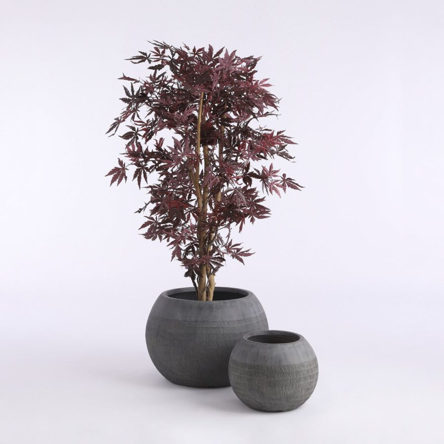 Esdoorn Kunstplant - H140 x Ø80 cm - rood - Afbeelding 6