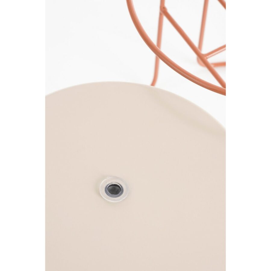 Collins Bloempot op Standaard - H33 x Ø22 cm - Metaal - Off-white, Perzik - Afbeelding 4