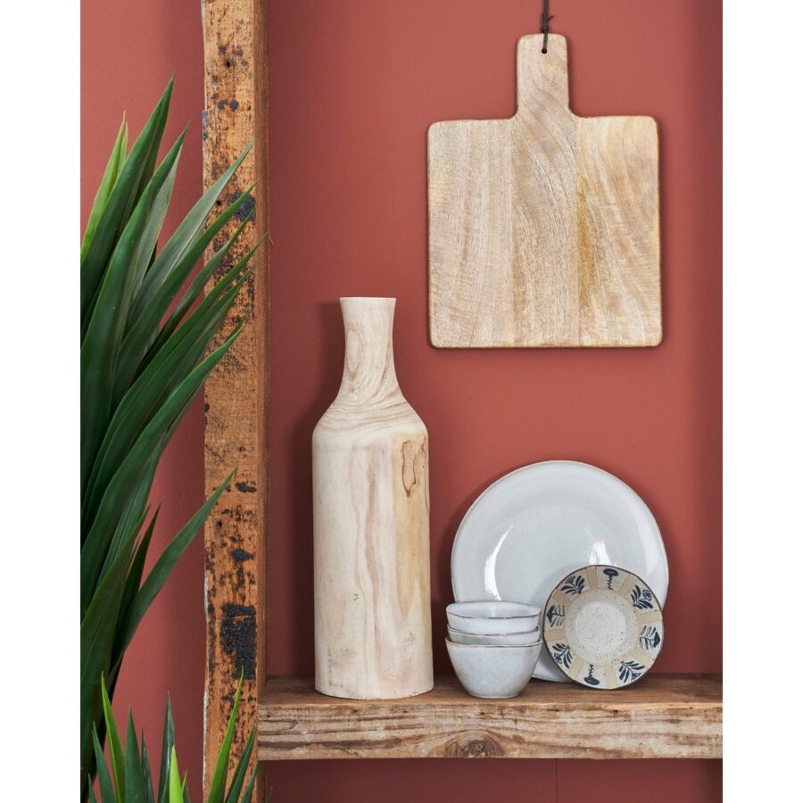 Pia Vaas - H47 x Ø13 cm - Paulownia Hout - Lichtbruin - Afbeelding 7