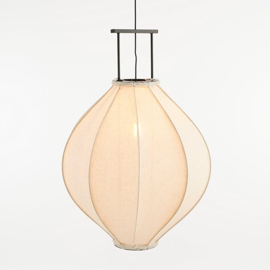 Pego Hanglamp - H94 x Ø70 cm - Linnen - Off White - Afbeelding 2