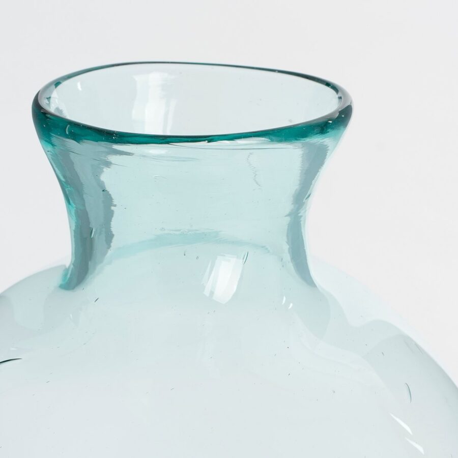 Florine Fles Vaas - H58 x Ø26 cm - Gerecycled Glas - Transparant - Afbeelding 2