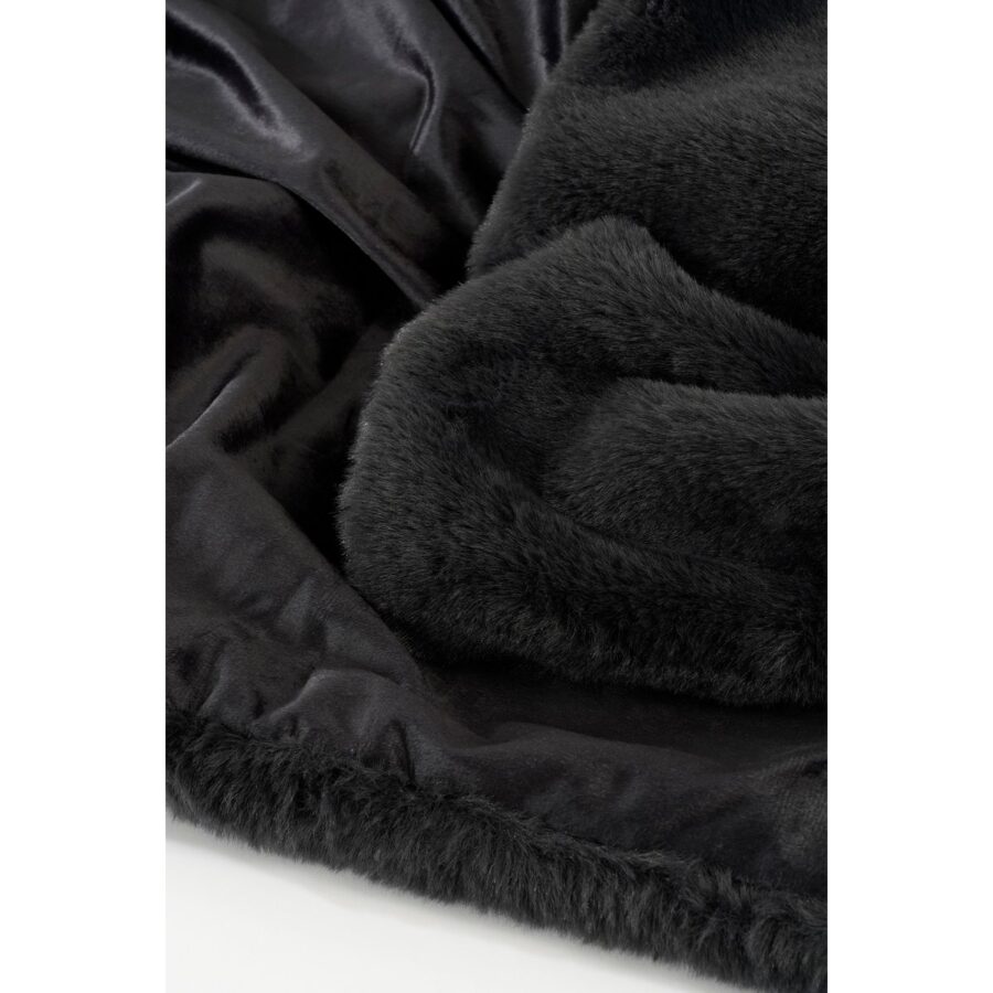 Bronte Fleece Deken - L200 x B150 cm - Zwart - Afbeelding 3
