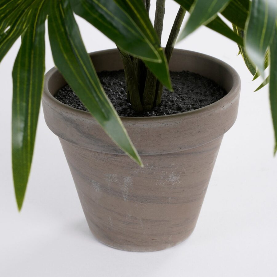 Palm Kunstplant in Bloempot Stan - H40 x Ø35 cm - Groen - Afbeelding 3