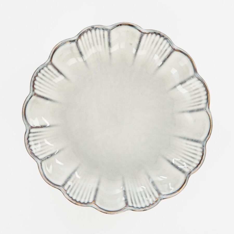 Corfu Schaal - H5 x Ø19 cm - Keramiek - Grijs - Afbeelding 3