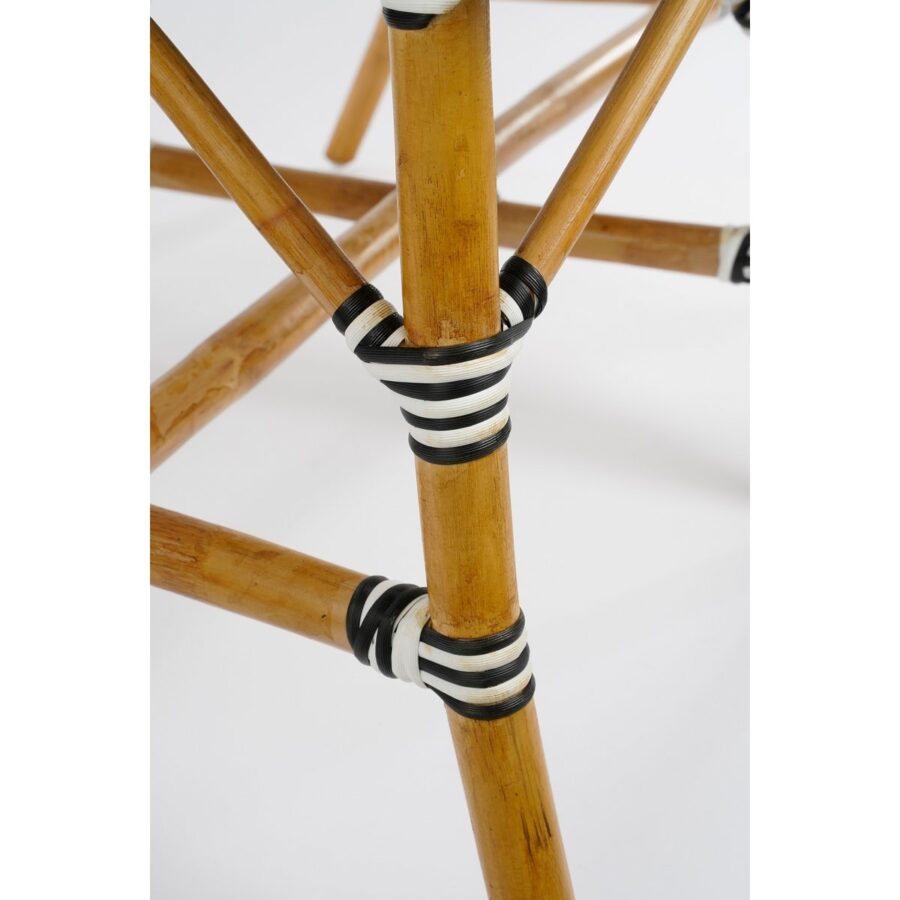 Mandox Bank voor Buiten - L98 x B60 x H93 cm - Rotan - Zwart, Wit - Afbeelding 6