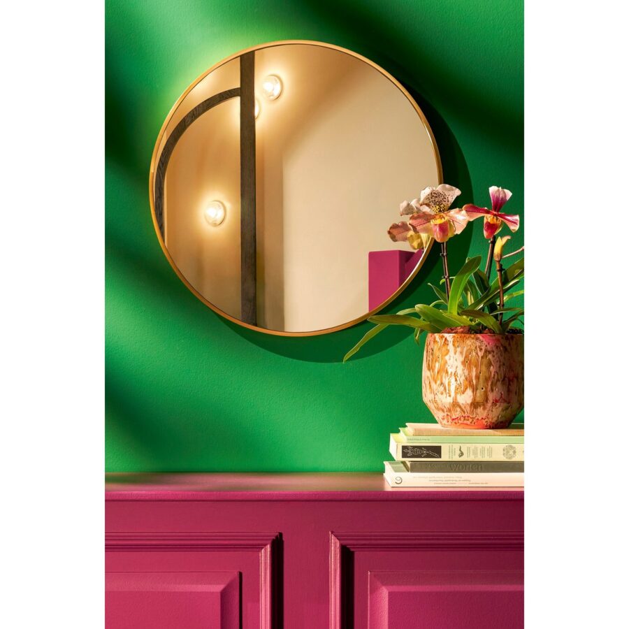 Rossi Wandspiegel - H3 x Ø60 cm - Metaal - Goud - Afbeelding 5
