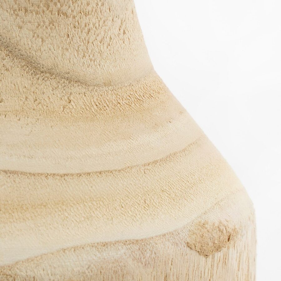 Pia Vaas - H47 x Ø13 cm - Paulownia Hout - Lichtbruin - Afbeelding 3
