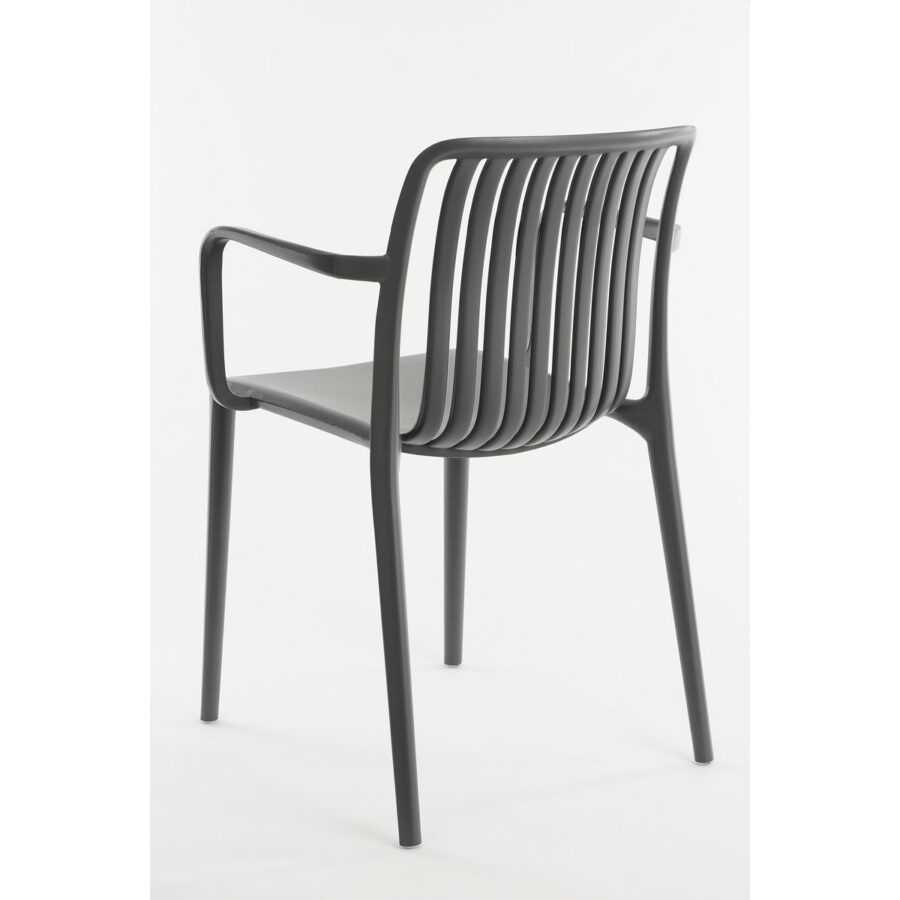Paloma Tuinstoel - L53 x B53 x H78 cm - Polypropyleen - Grijs - Afbeelding 6