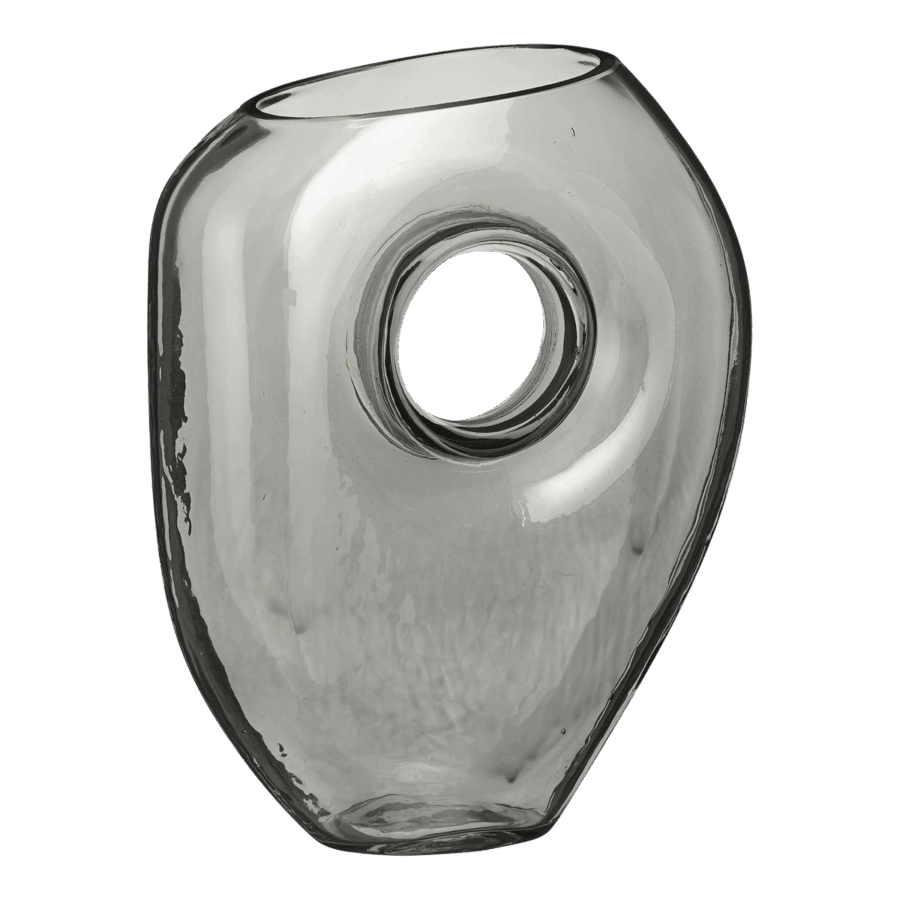 Jay Vaas - L18 x B8 x H23 cm - Glas - Grijs - Afbeelding 2