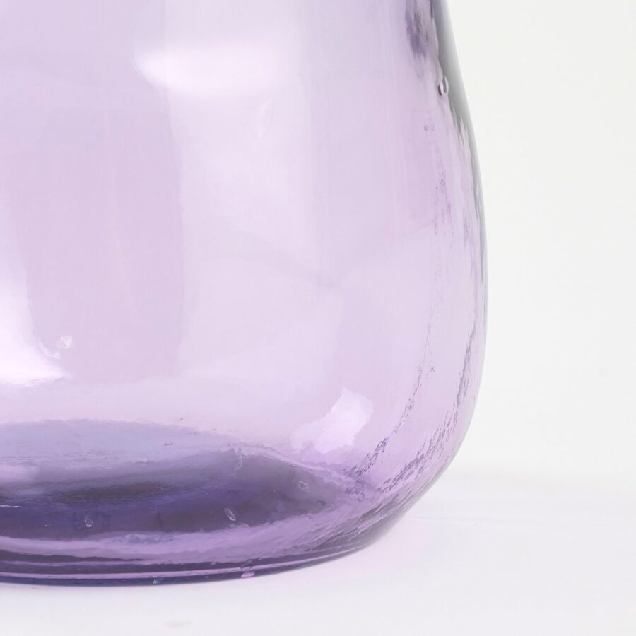 Pinto Vaas - H51 x Ø22 cm - Gerecycled Glas - Lila - Afbeelding 3