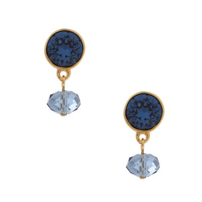 Blue Crystal Earpins