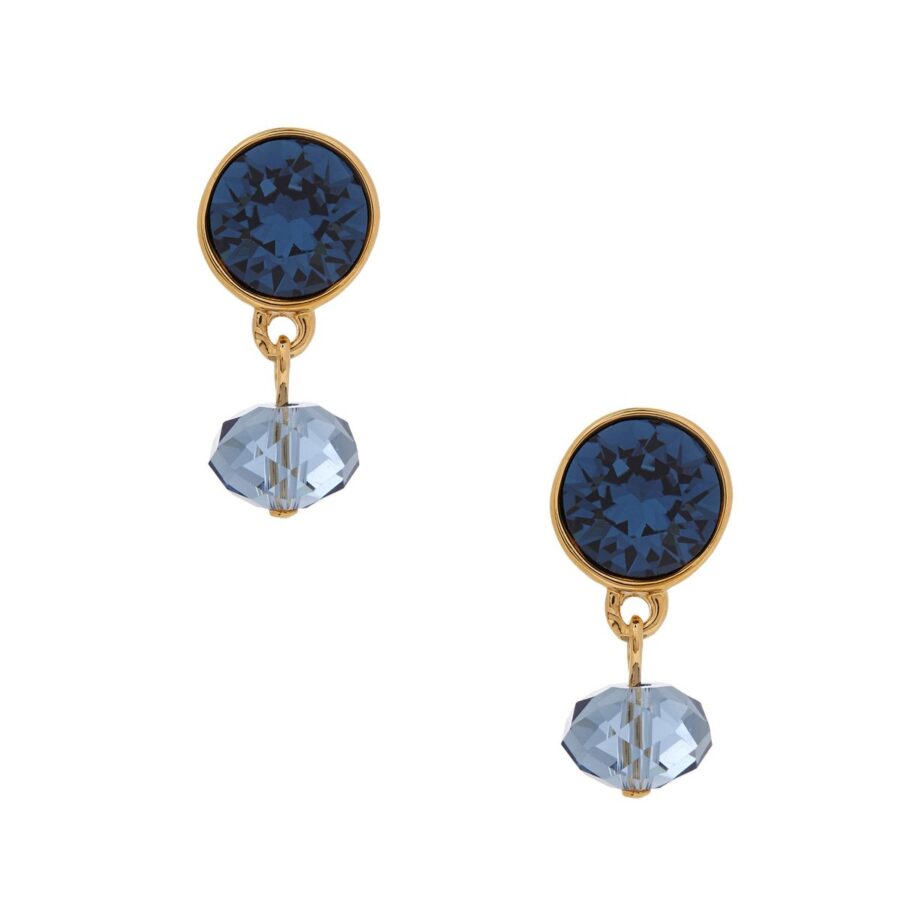 Blue Crystal Earpins