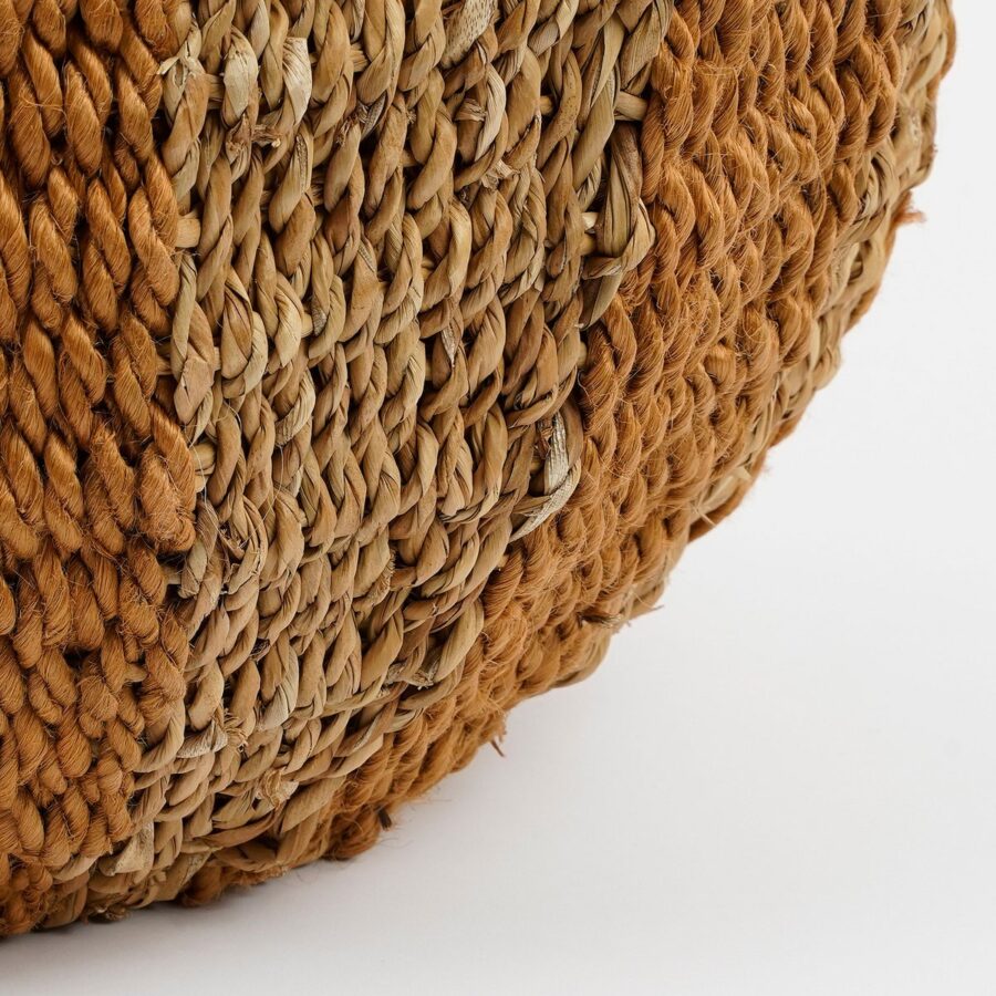 Tacoma Opbergmand met Deksel - H47 x Ø50 cm - Jute - Geel - Afbeelding 3