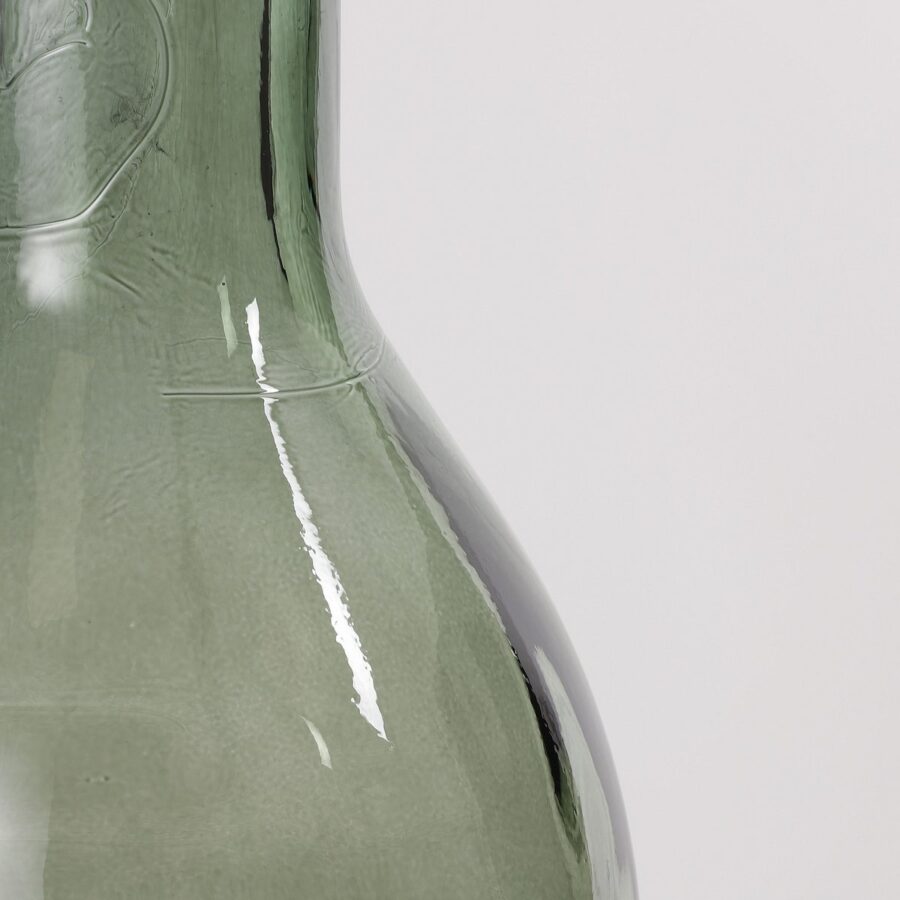 Rioja Fles Vaas - H75 x Ø18 cm - Gerecycled Glas - Groen - Afbeelding 5