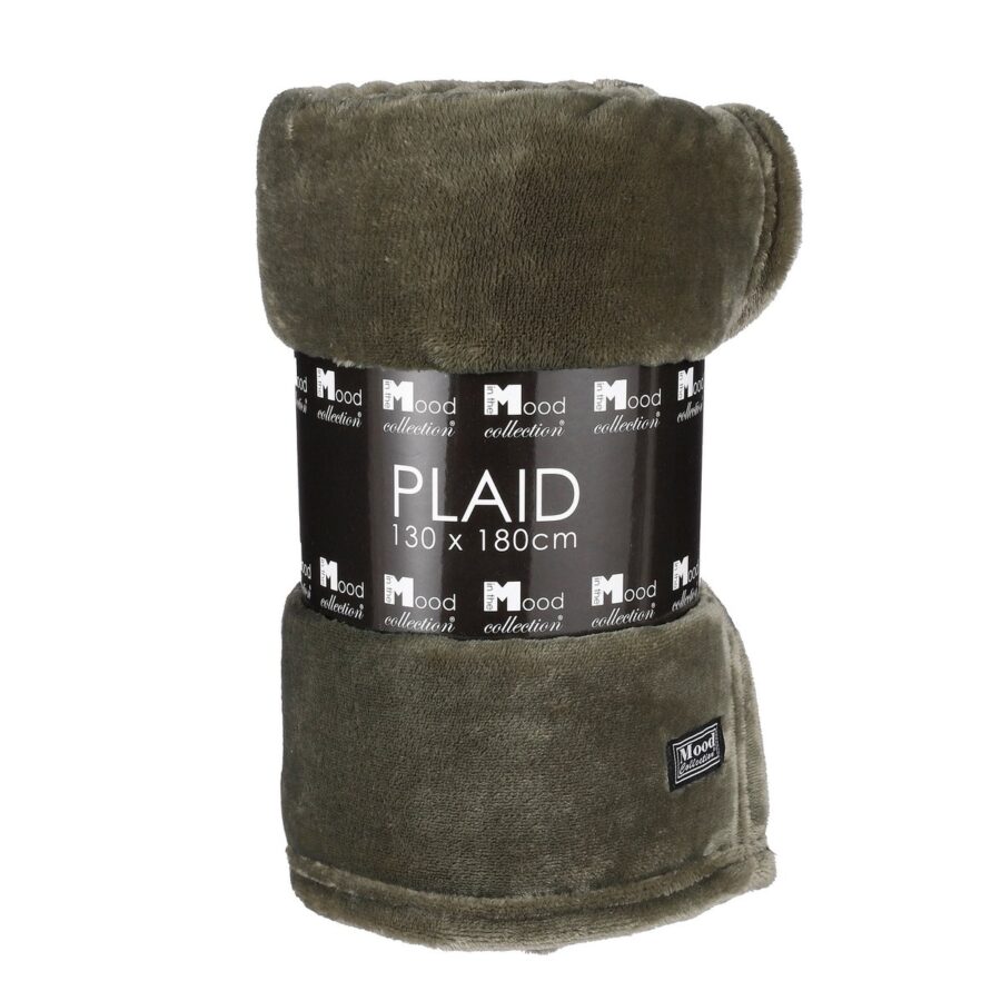 Famke Fleece Plaid - L180 x B130 cm - Donkergroen