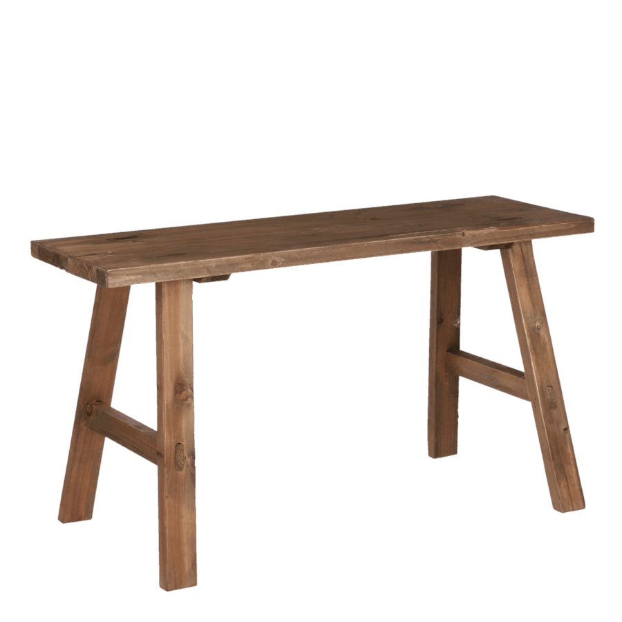 Bold Houten Bankje - L80 x B37 x H44 cm - Gerecycled Hout - Bruin