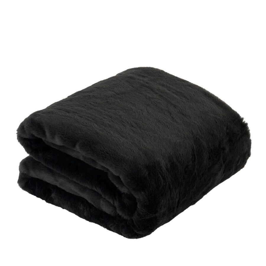 Bronte Fleece Deken - L200 x B150 cm - Zwart - Afbeelding 4