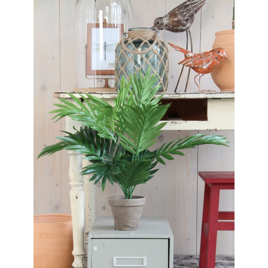 Areca Palm Kunstplant in Bloempot Stan - H45 x Ø60 cm - Groen - Afbeelding 7
