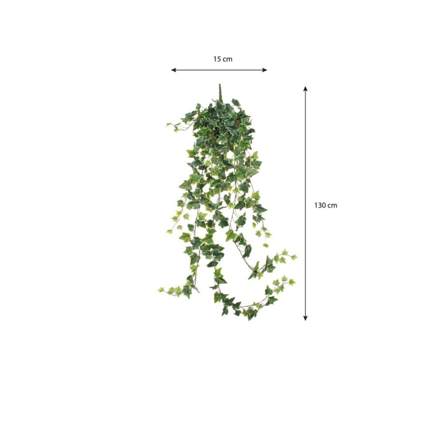 Hedera Kunst Hangplant - H129 cm - Groen Bont - Afbeelding 4