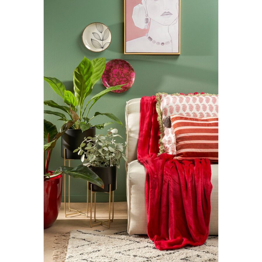 Famke Fleece Plaid - L180 x B130 cm - Rood - Afbeelding 6