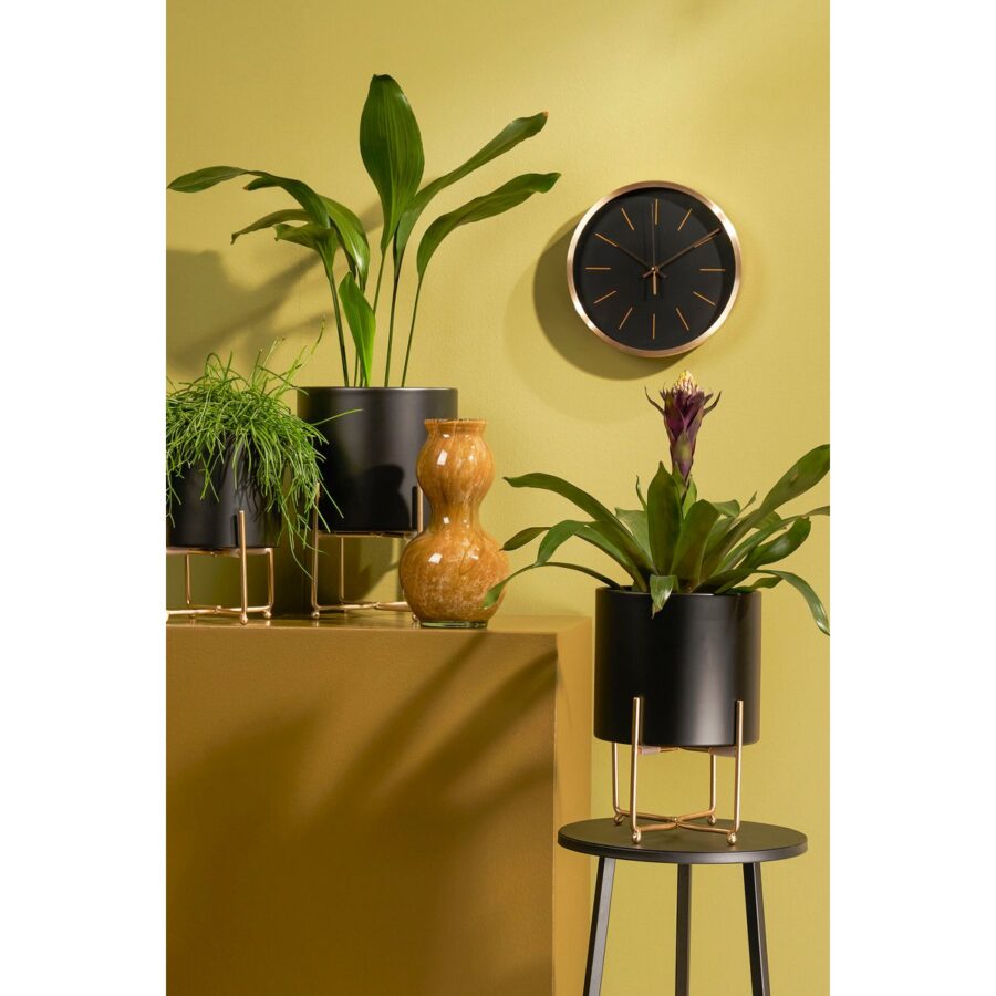 Aries Bloempot op Standaard - Set van 3 - H32 x Ø24 cm - Zwart - Afbeelding 6