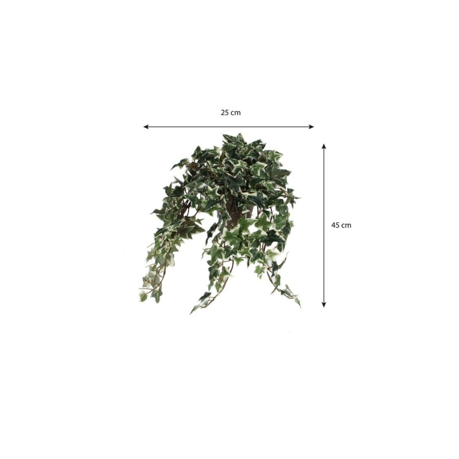 Hedera Kunstplant in Bloempot Stan - H45 x Ø25 cm - Groen Bont - Afbeelding 4