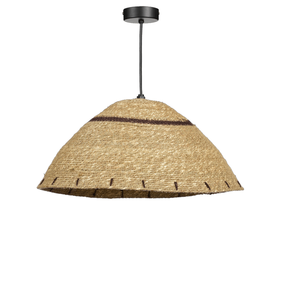 Joulz Hanglamp - H16 x Ø36 cm - Jute - Lichtbruin