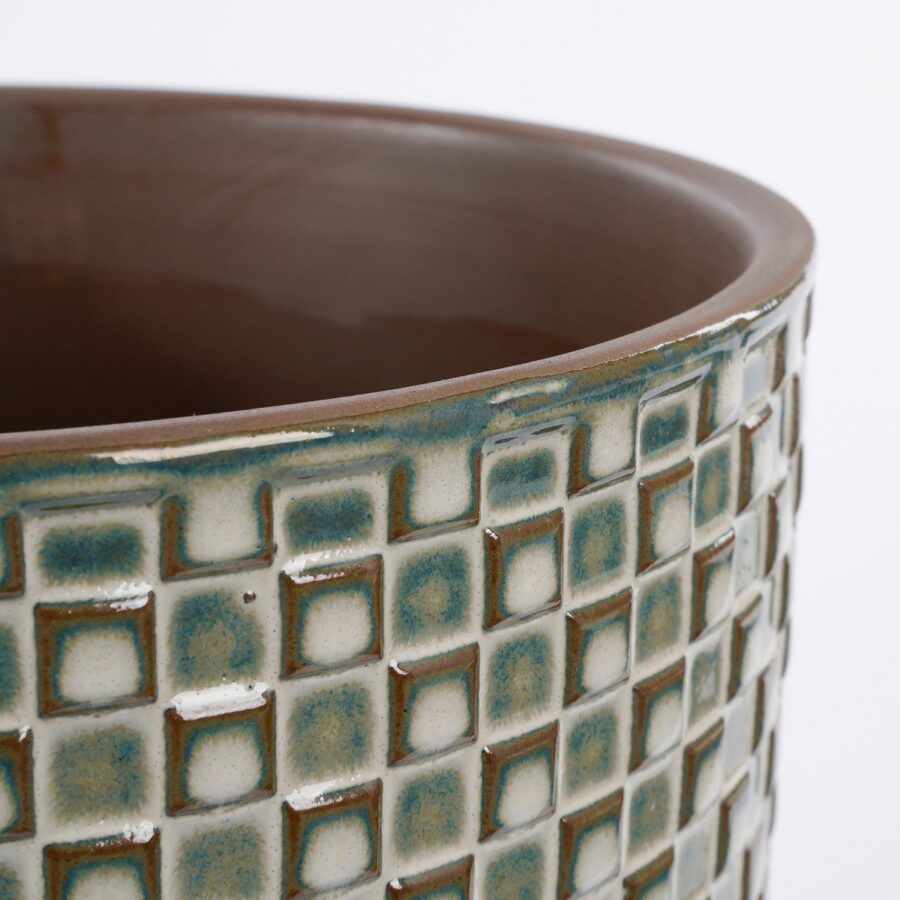 Daan Bloempot - H21 x Ø22 cm - Wit - Afbeelding 2