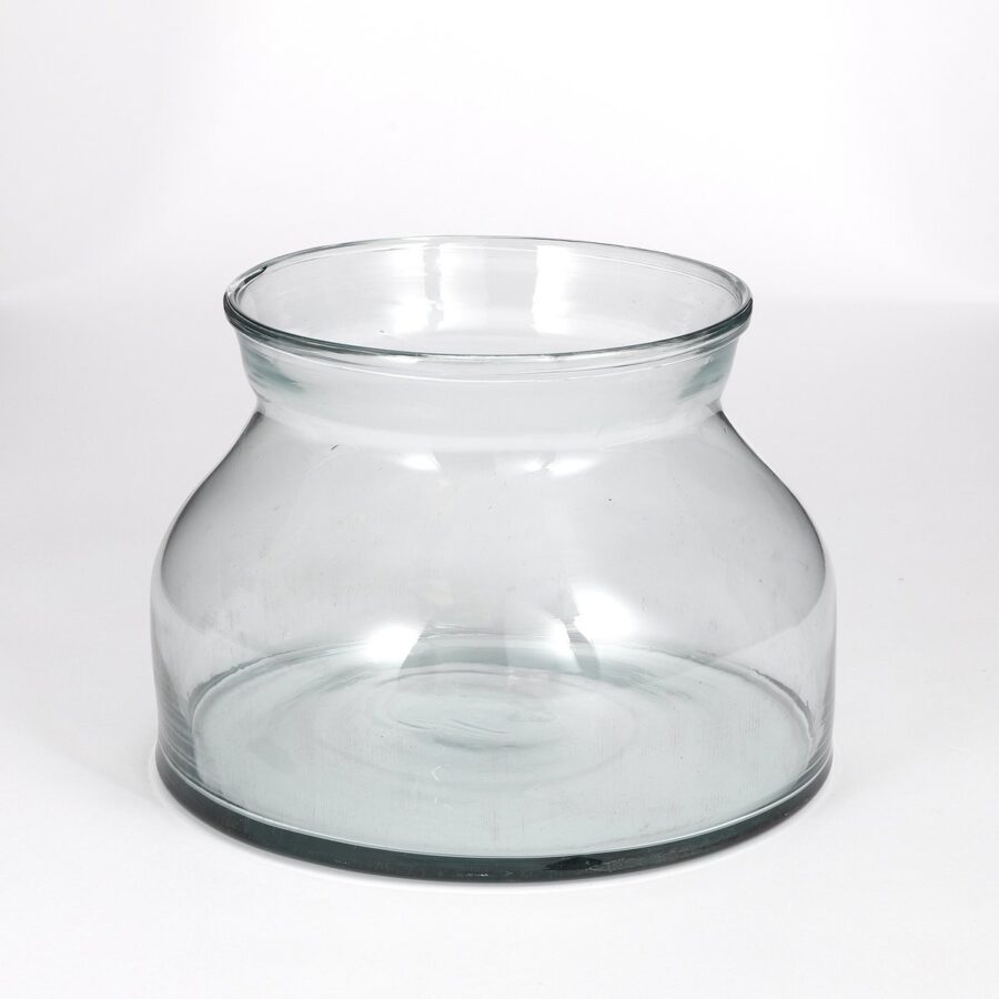 Vienne Schaal - H15 x Ø27 cm - Gerecycled Glas - Transparant - Afbeelding 2