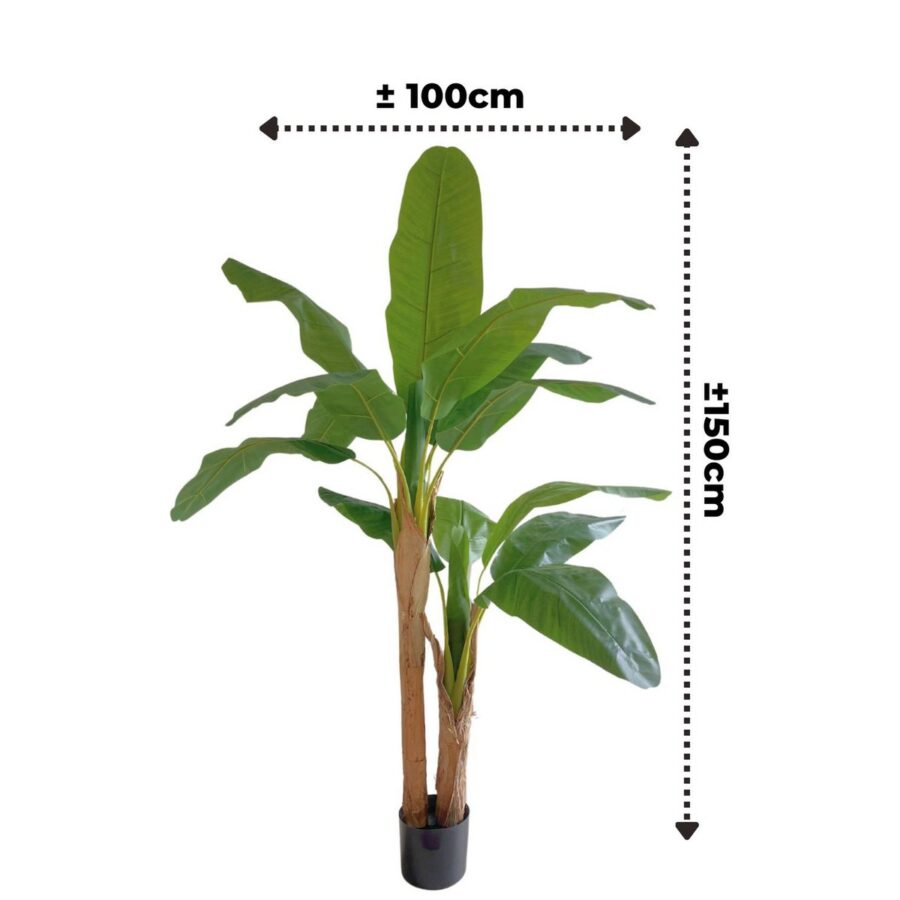 Kunst Bananenplant 150cm - Afbeelding 3