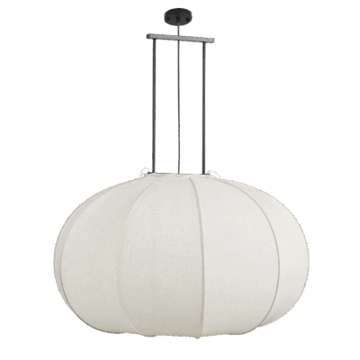 Pego Hanglamp - H94 x Ø83 cm - Linnen - Off-white