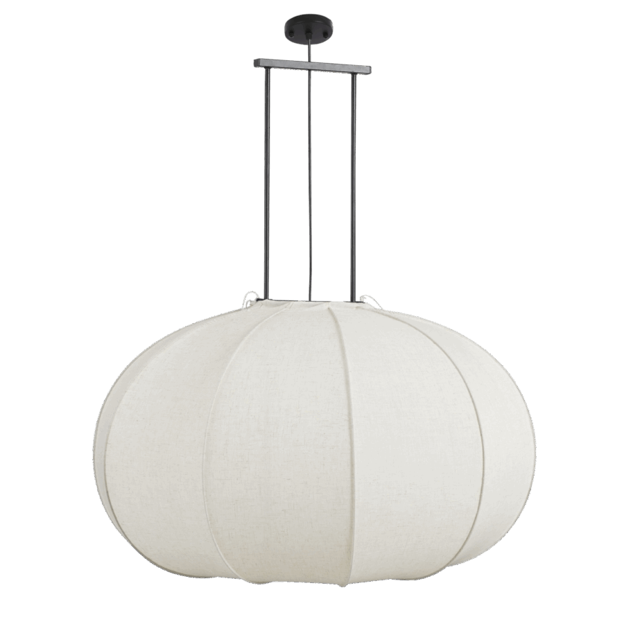 Pego Hanglamp - H94 x Ø83 cm - Linnen - Off-white