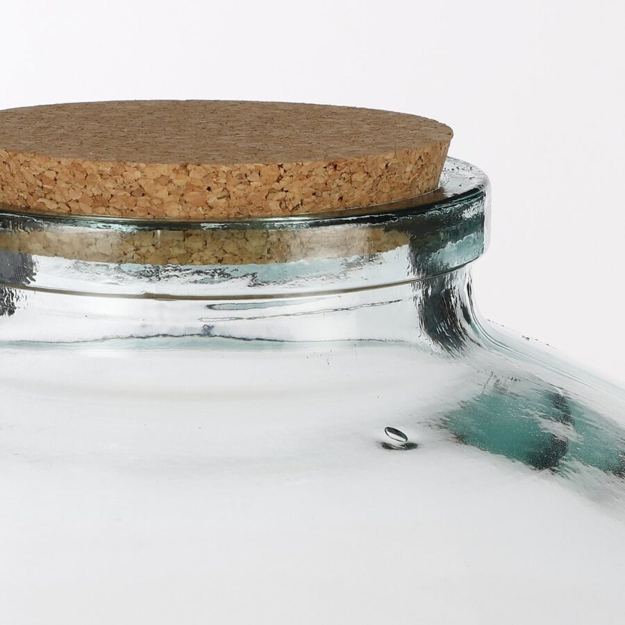 Olly Vaas - H23 x Ø29 cm - Gerecycled Glas - Transparant - Afbeelding 2