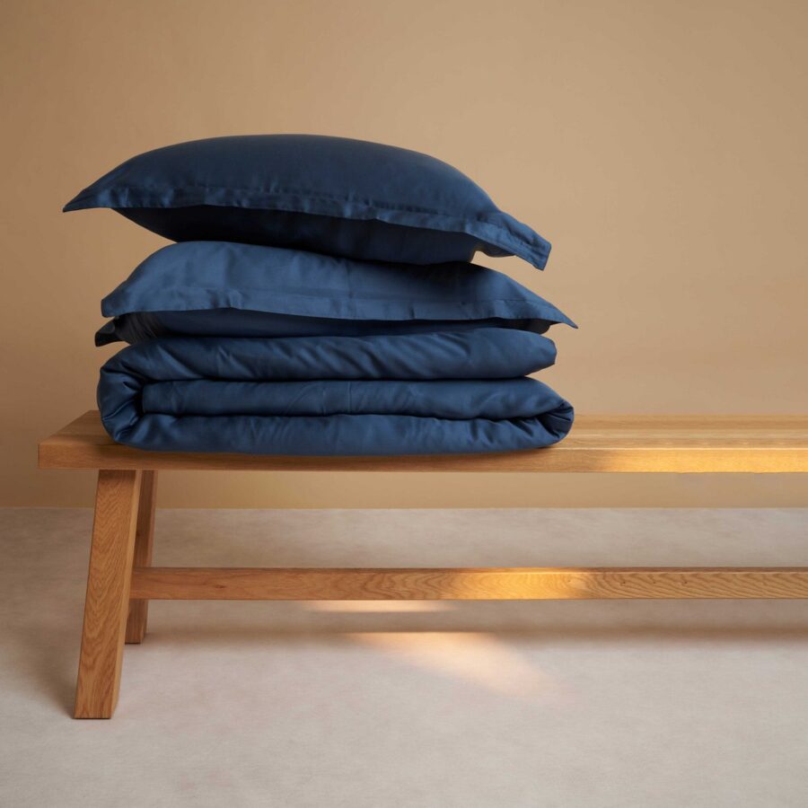 TENCEL™ - Sateen Dekbedovertrek Donker Blauw - Afbeelding 2