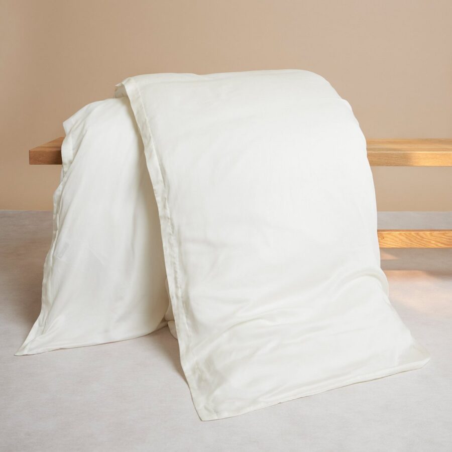 TENCEL™ - Sateen Dekbedovertrek Off White - Afbeelding 5