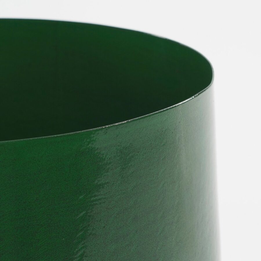 Benson Bloempot - H22 x Ø24 cm - Metaal - Donkergroen - Afbeelding 2