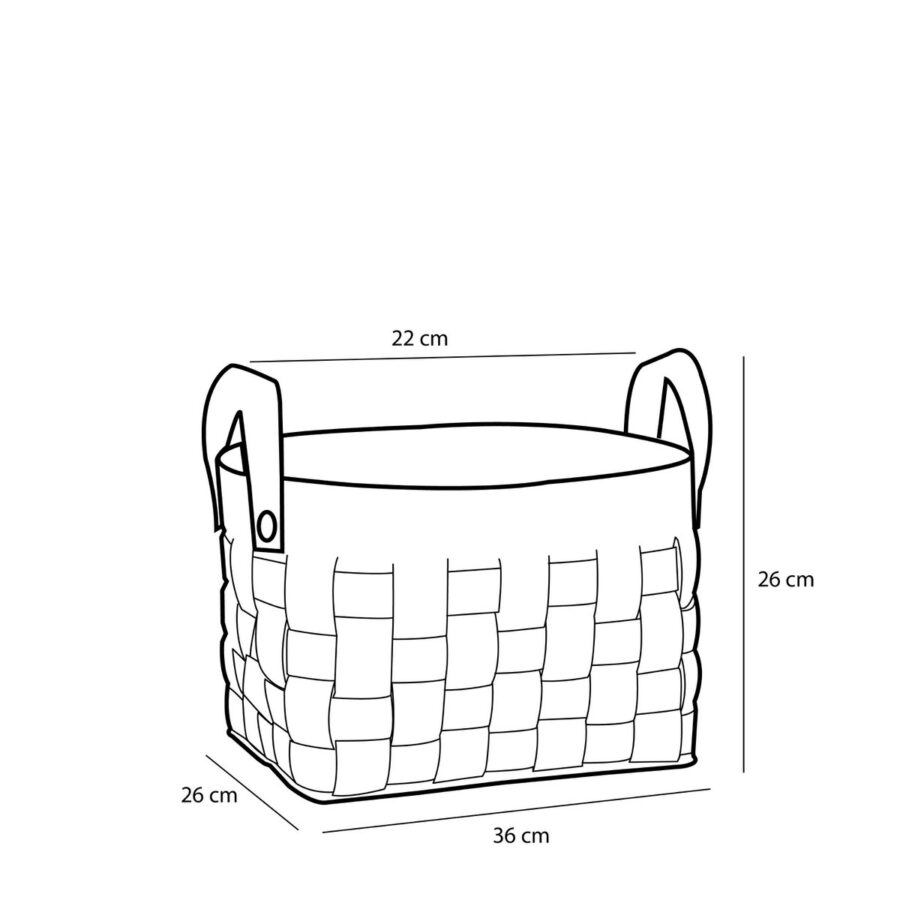 Opbergmand - Set van 3 - L40 x B30 x H30 cm - Kurk/Vilt - Bruin - Afbeelding 5