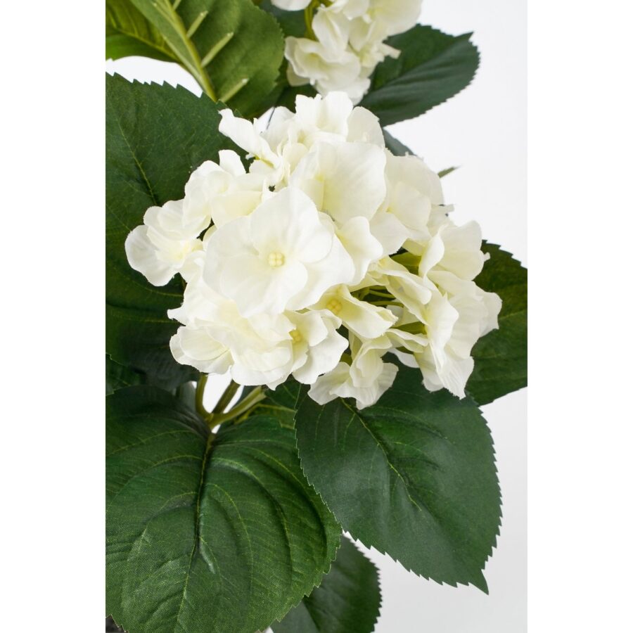 Hortensia Kunstplant in Bloempot Stan - H40 x Ø35 cm - Wit - Afbeelding 2