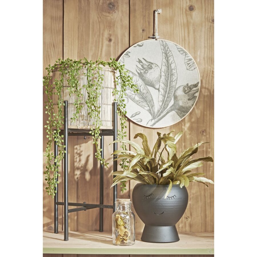 Senecio Kunst Hangplant in Pot - H68 x Ø9 cm - Groen - Afbeelding 6