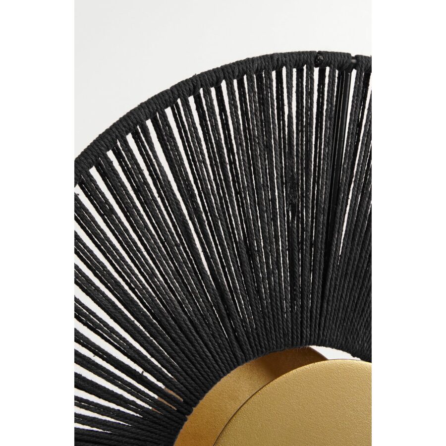 Helge Wandlamp - L26 x B12 x H39 cm - Metaal - Zwart, Goud - Afbeelding 2