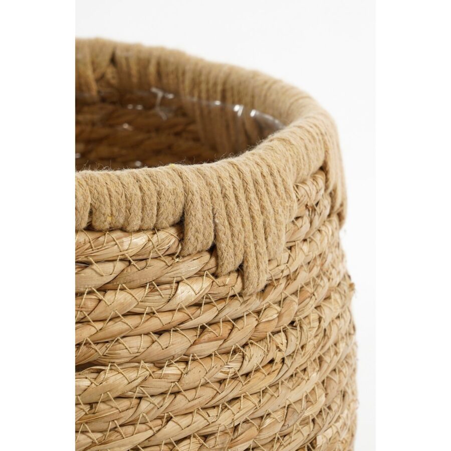 Jorck Plantenmand - Set van 3 - H24 x Ø26 cm - Zeegras - Lichtbruin - Afbeelding 2