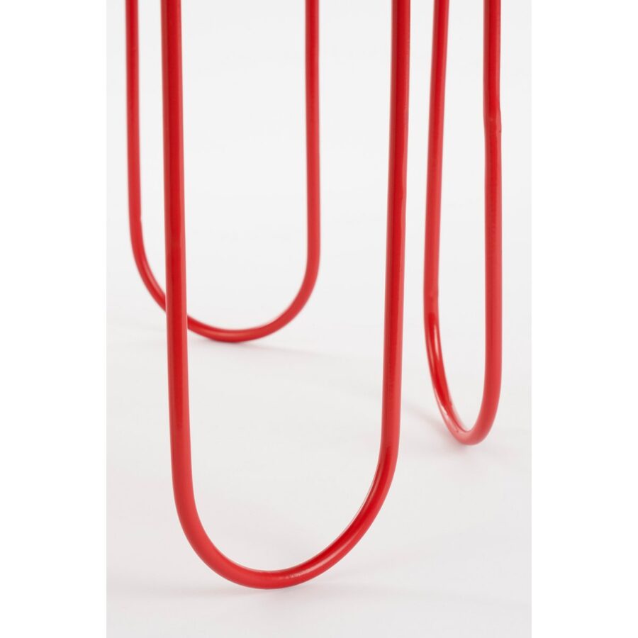 Dione Bijzettafel - Set van 2 - H40 x Ø46 cm - Metaal - Oranje - Afbeelding 3