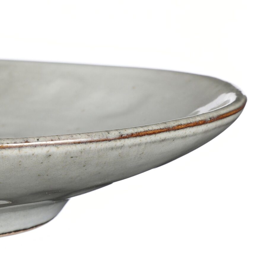 Tabo Ovaal Bord - L36 x B22 x H5 cm - Grijs - Afbeelding 2