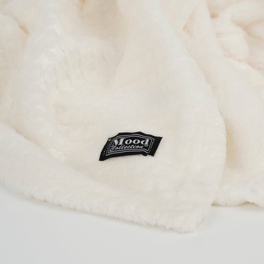 Joanne Fleece Plaid - L180 x B130 cm - Polyester - Off White - Afbeelding 3