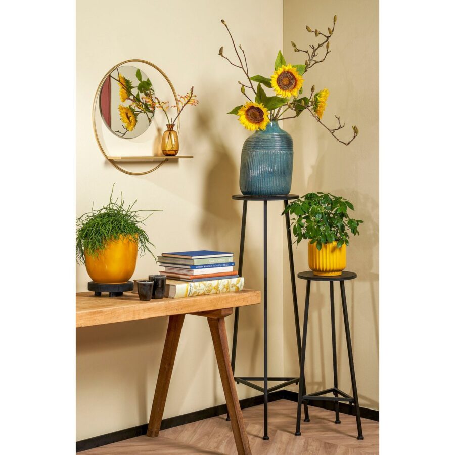 Adine Plantentafel - H80 x Ø30 cm - Metaal - Zwart - Afbeelding 5