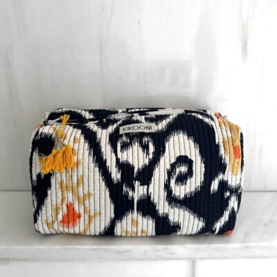 handgemaakte make-uptas BLACK IKAT