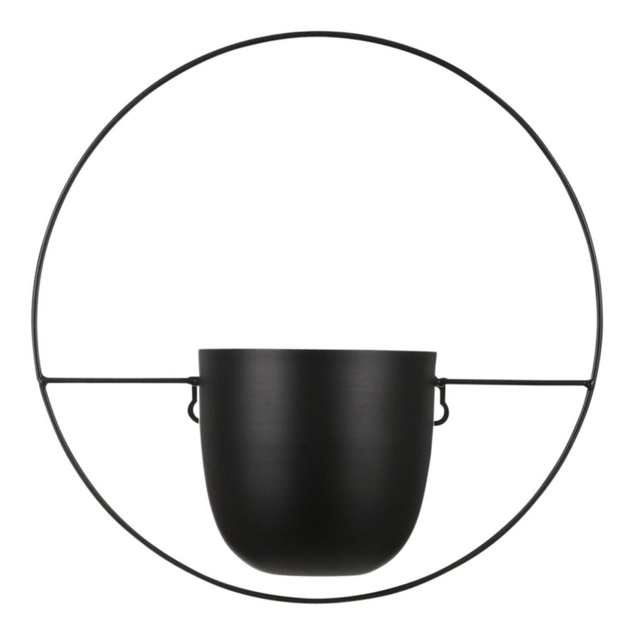 Dexter Bloempot Wand - L34 x B14 x H34 cm - Zwart
