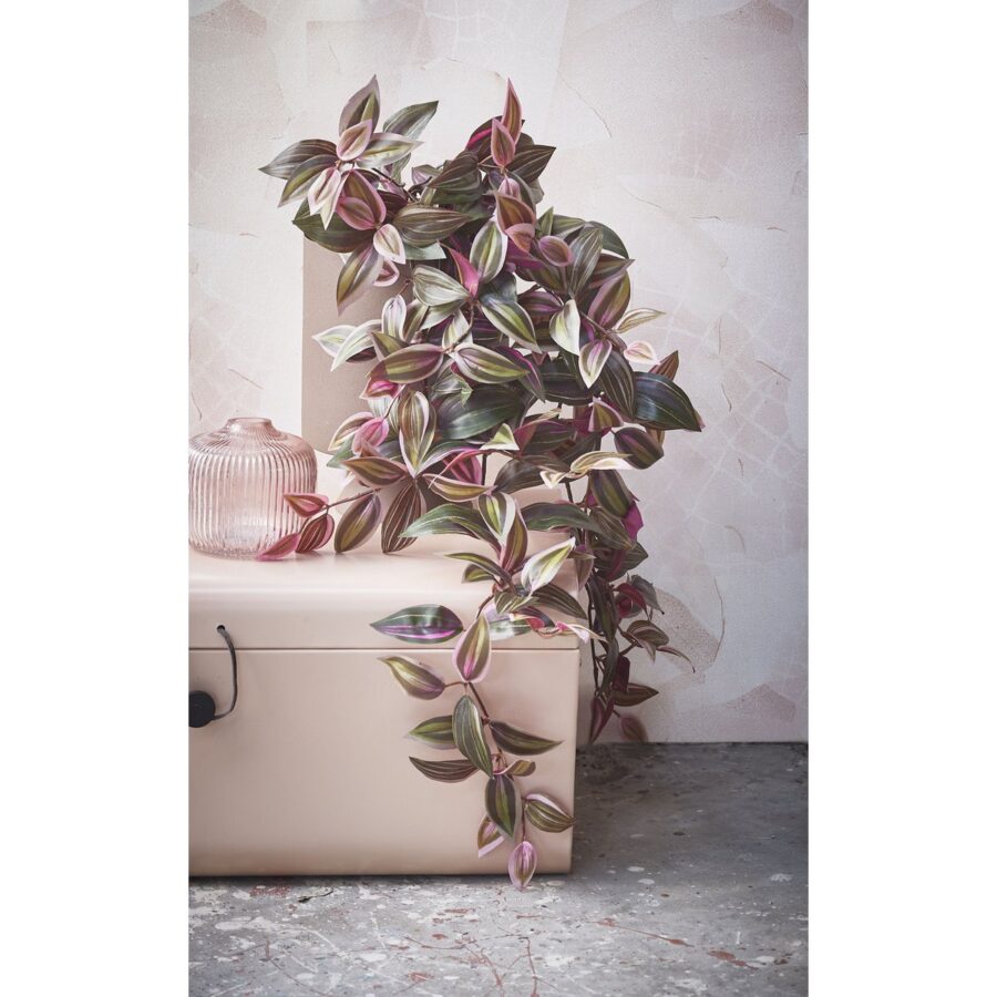 Tradescantia Kunst Hangplant - L15 x B20 x H54 cm - Bordeaux - Afbeelding 6