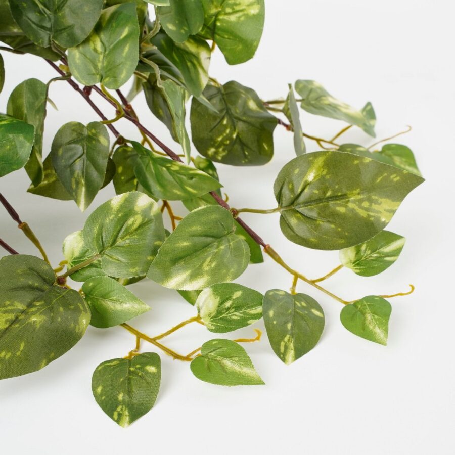 Scindapsus Kunst Hangplant in Bloempot Stan - H45 x Ø25 cm - Groen - Afbeelding 3