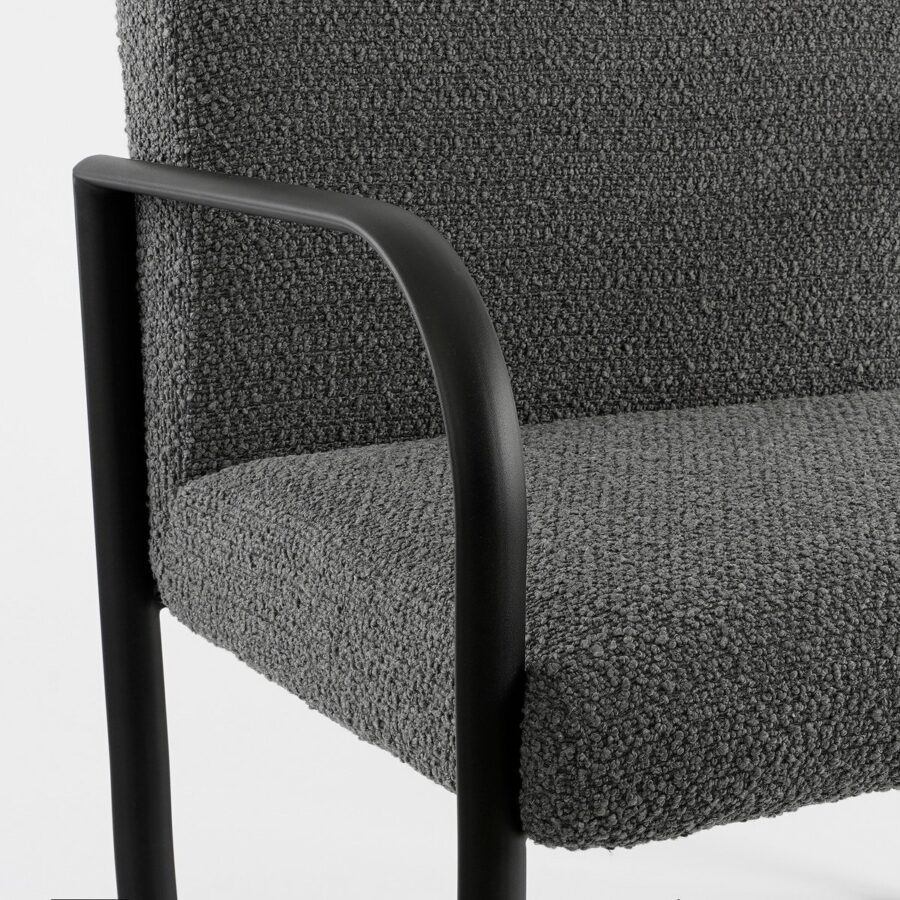 Symon Fauteuil - L72 x B69 x H81 cm - Donkergrijs - Afbeelding 2